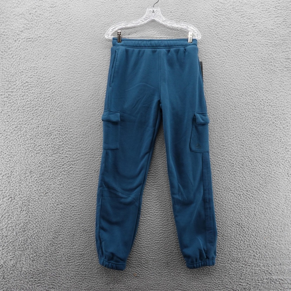RBX Active Mens Fleece Cargo Pants Teal Blue Joggers Small NEW